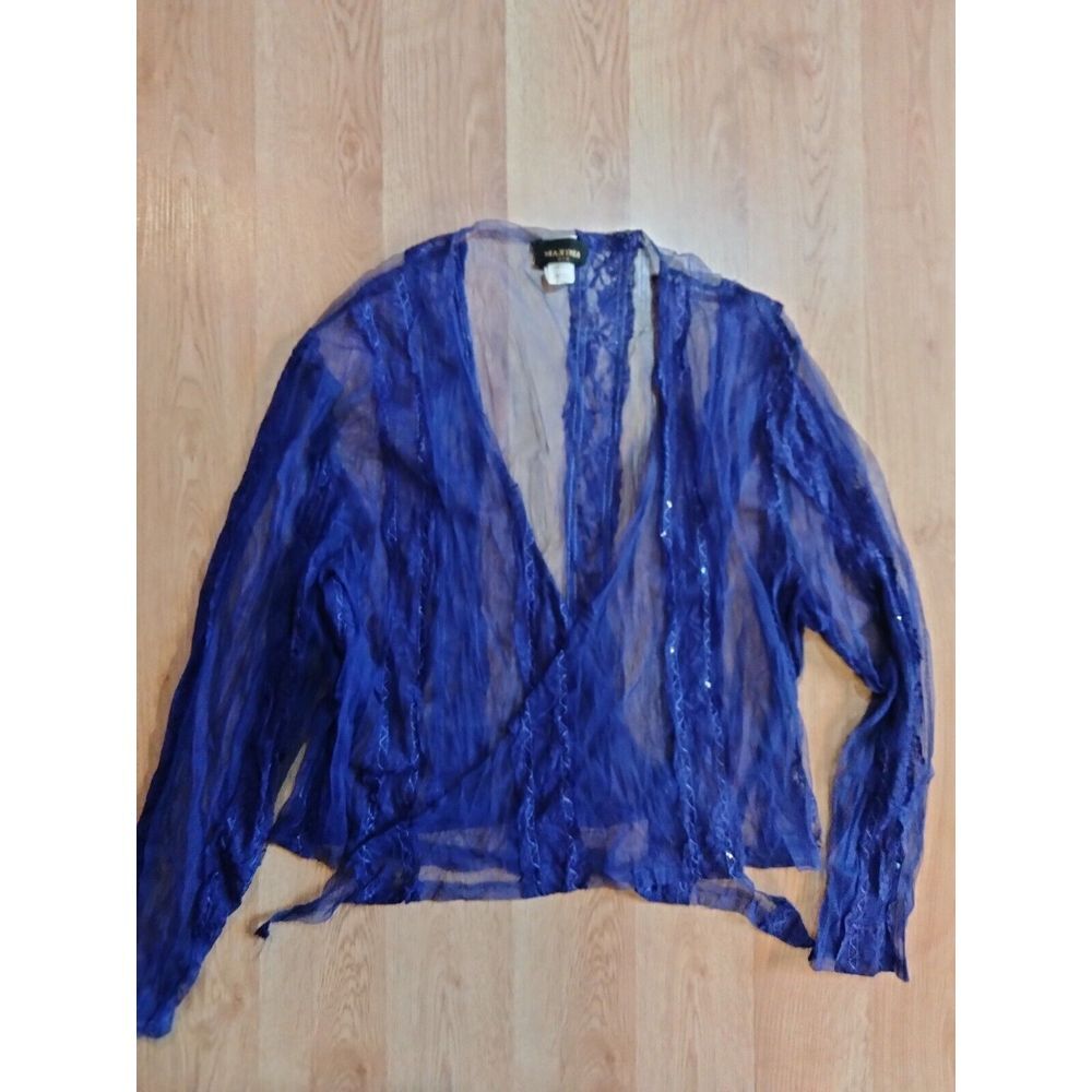 Maxima USA‎ Women's Purple With Sequins Top Size 2XL